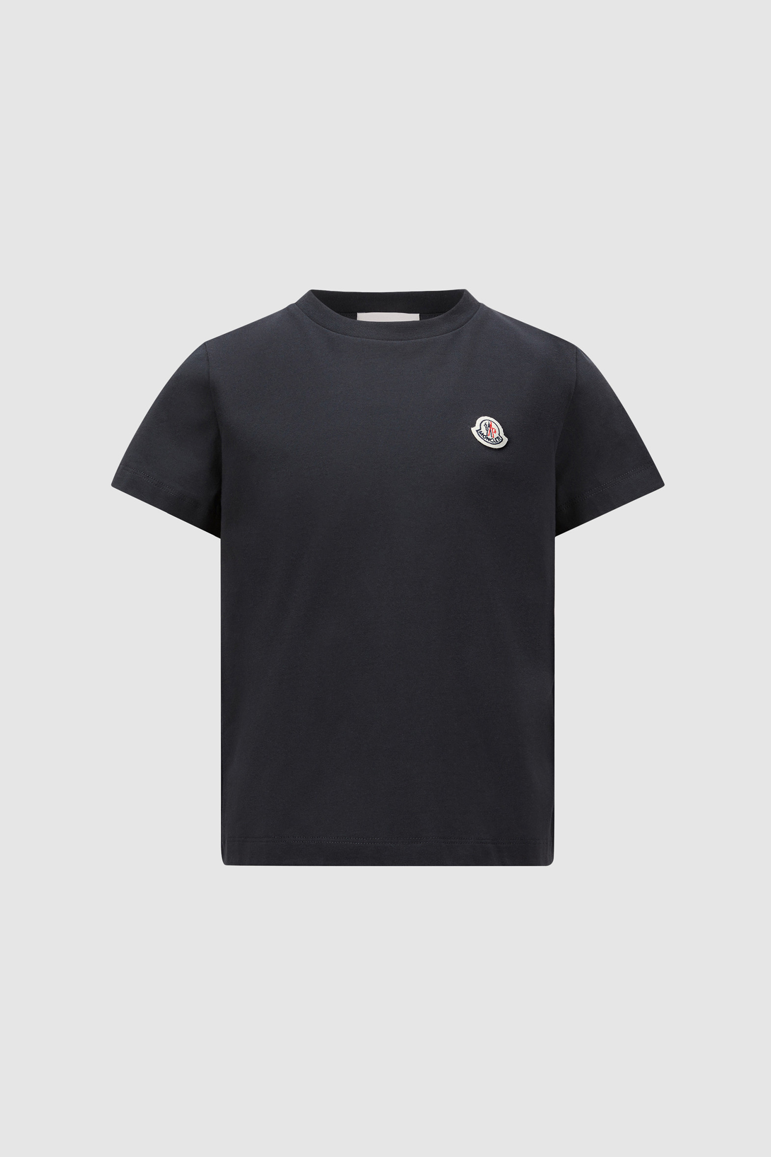 Camiseta de algodón con parche con logotipo (pack de 3) Niño Azul & Negro & Blanco Moncler 5
